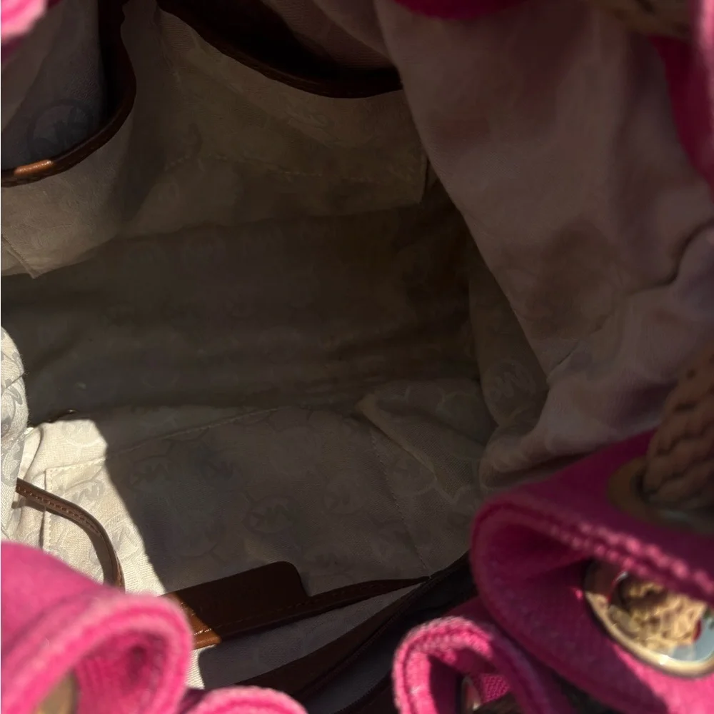 Michael Kors Marina  Large Canvas Drawstring Tote - Picture 16 of 17